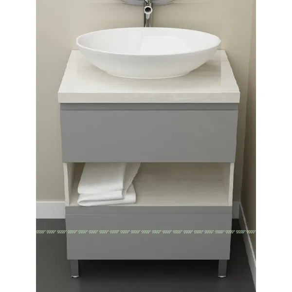 Тумба Дана Оптима 40 напольная (сосна касцина/оникс серый)