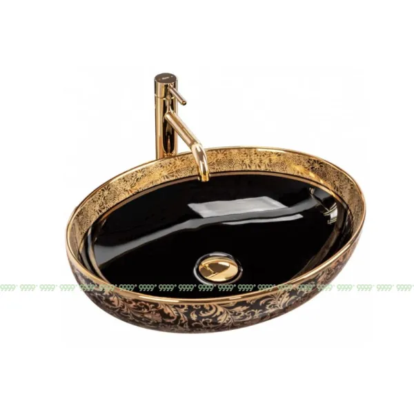 Умывальник Rea Margot Black Gold U8978