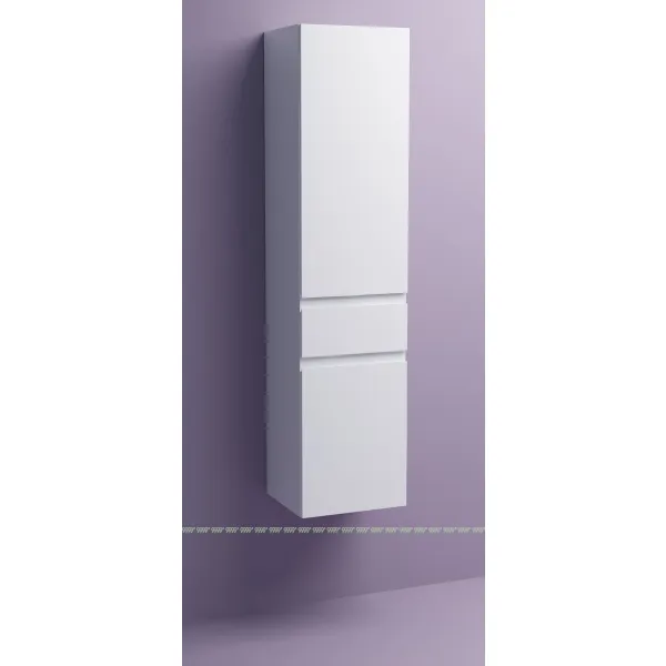 Шкаф-пенал Дана Лидер 35 П подвесной с корзиной (белый) правый