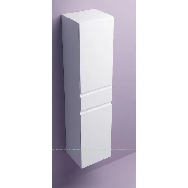 Шкаф-пенал Дана Лидер 35 П подвесной с полками (белый) левый