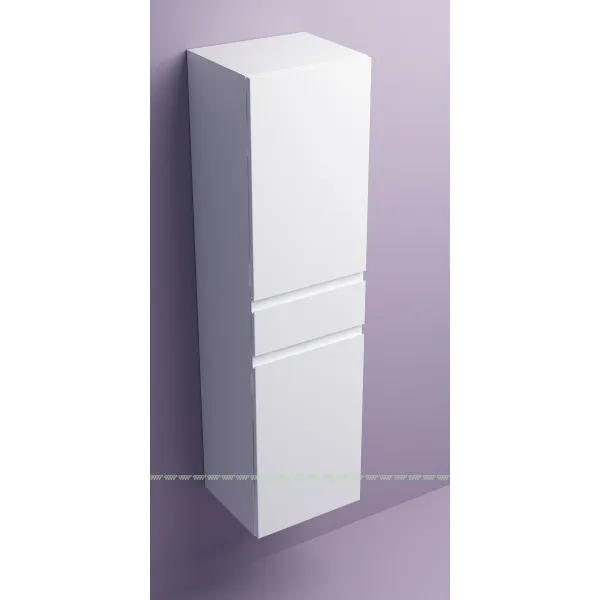 Шкаф-пенал Дана Лидер 40 П подвесной с полками (белый) левый