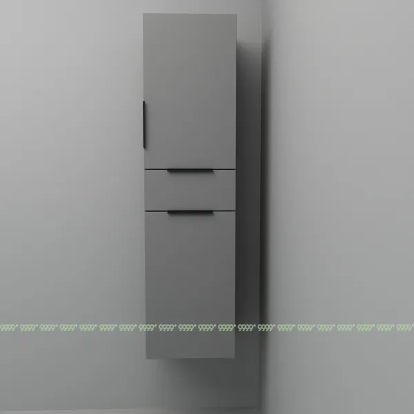 Шкаф-пенал Дана Лидер 30 П подвесной с полками (оникс серый) правый