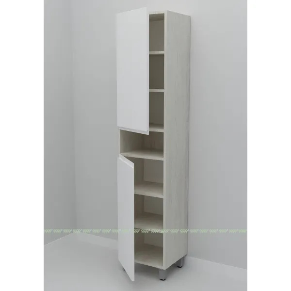 Шкаф-пенал Дана Оптима 35 Н напольный с полками (сосна касцина/белый) левый