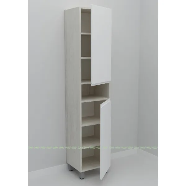 Шкаф-пенал Дана Оптима 35 Н напольный с полками (сосна касцина/белый) правый