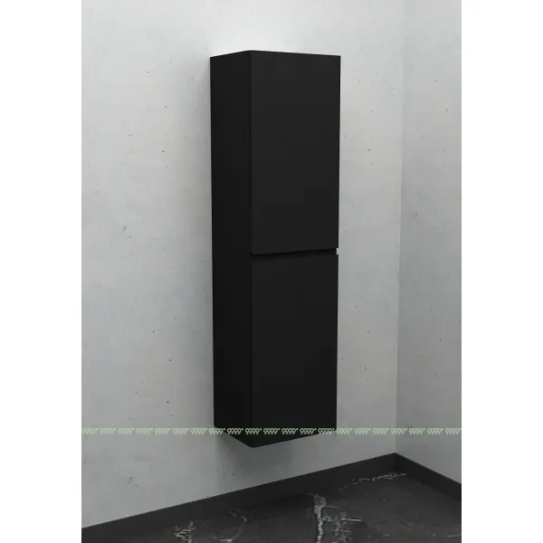 Шкаф-пенал Дана Лидер 35 П подвесной с дверцами (черный) левый