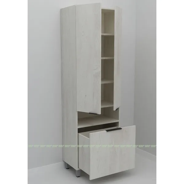 Шкаф-пенал Дана Оптима 50 Н напольный с корзиной (сосна касцина/сосна касцина)