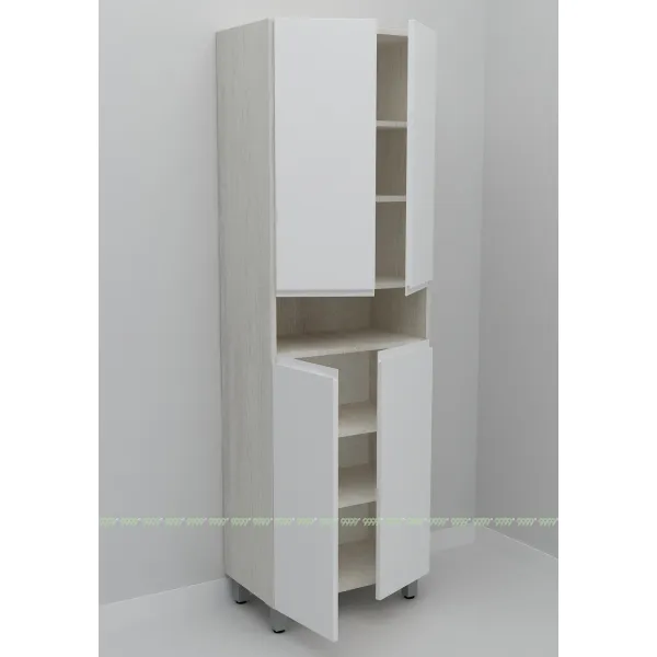 Шкаф-пенал Дана Оптима 50 Н напольный с полками (сосна касцина/белый)