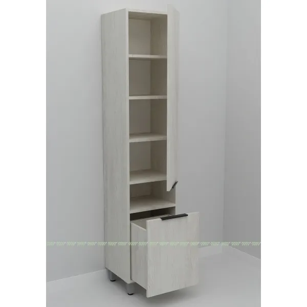 Шкаф-пенал Дана Оптима 45 Н напольный с корзиной (сосна касцина/сосна касцина) правый