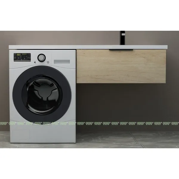 Тумба Дана Каскад 90 подвесная на 1 ящик (цвет дуб) под столешницу 150 см